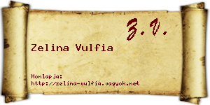 Zelina Vulfia névjegykártya
